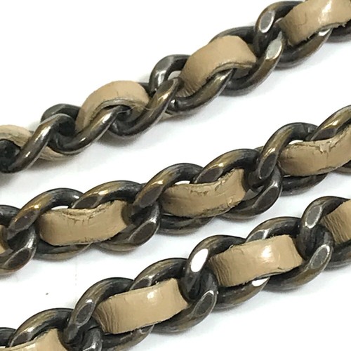 CHANEL CC CC Mark ballerine Chain Shoulder Bag Calf LeatherLeather Black/Beige - Foto 12 di 16