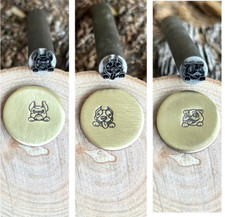 French Bulldog, Pitbull, Pug Dog Metal Design Stamps, Set of 3, 12mm