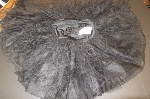 Black Short Tutu GRADUATED 6 tier w/ Panty Dance Ballet top skirt 15" 74906 - Picture 7 of 11