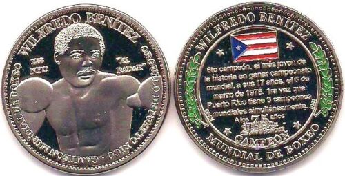 WILFREDO BENITEZ Campeon Boxeo PUERTO RICO New York World Boxing Champion Medal