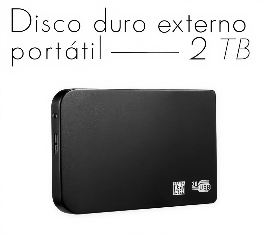 Disque dur externe portable 2 TB USB 3.0 stockage externe slim PC Mac mobile