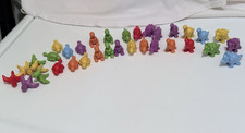 Lot of Small Mini Plastic Dinosaur Figures Toys Assorted Colors
