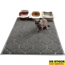 XL Cat Litter Mat Soft Durable Easy Clean Large Mess Control Pet Accessories New