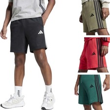 Bermuda Adidas Essential 3 strisce uomo French Terry pantaloncini estivi casual da spiaggia