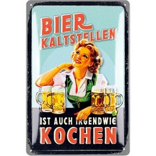 Retro Blechschild BIER lustige Schilder mit Spr&uuml;chen als Bar Dekoration 20x30cm