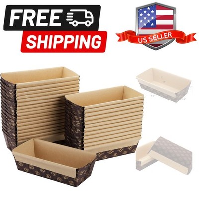 30 Pack Paper Loaf Pans, Disposable Paper Baking Loft Mold, 6 x 2.5 x 2 inch ...