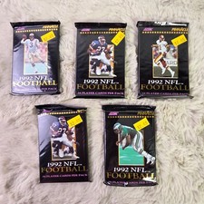 Lot of 5 1992 Score Pinnacle NFL Football Unopened Wax Packs 16 Cards Per Pack