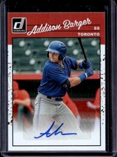 2023 Panini Donruss Addison Barger Retro 1990 Signatures Auto #90S-AB Blue Jays