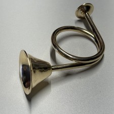 Vintage Small Gold Solid Brass Decorative French Horn Christmas Decoration
