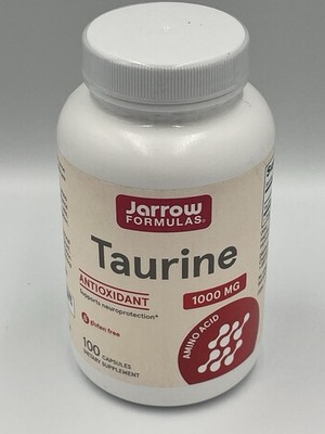 Jarrow Formulas Taurine 1000mg Antioxidant 100 capsules *NEW SEALED* Exp 8/2028