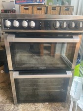 Hotpoint HDM67V8D2CX/UK 70L/44L Double Oven + Hob Electric Cooker - Inox