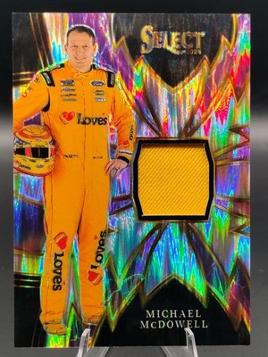 2024 Panini Select Michael McDowell S-MMD Race-Used Patch Flash Prizm (MEM)