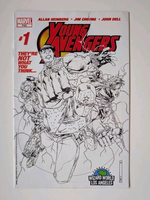 Young Avengers 1  1st Appearance Key Rare Wizard World Sketch Variant 2005