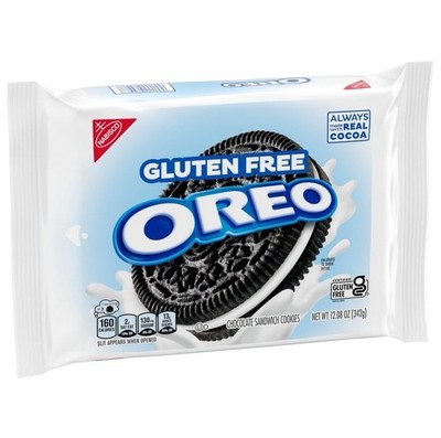   New Nabisco Oreo GLUTEN FREE Creme Vanilla Chocolate Cocoa Cookies 12oz