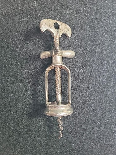 ANCIEN TIRE BOUCHON A HELICE DE BOUTEILLE DE VIN - EN METAL VINTAGE