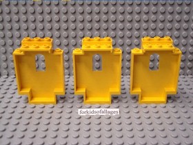 LEGO 1980s Castle Wall Panel w/ Window 4444p03 Yellow w/ Black Stripes 6074 6086