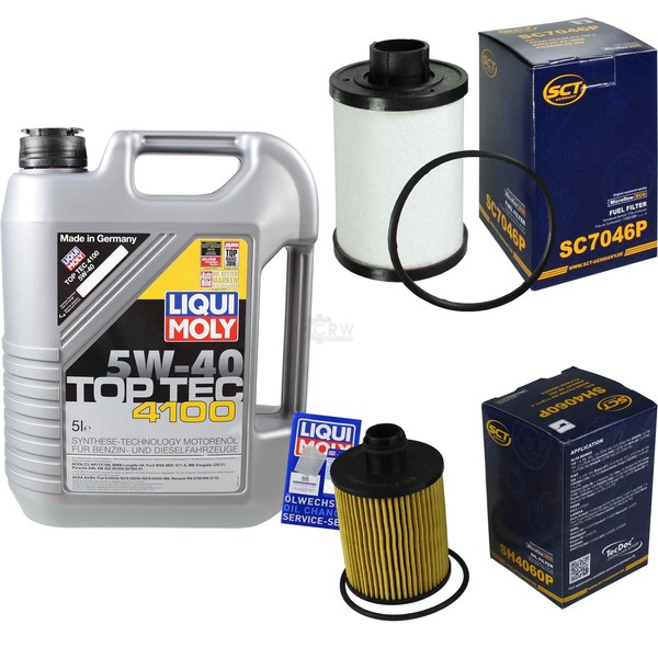 Inspektionskit Filter Liqui Moly ÖL 5L 5W-40 FüR Suzuki SX4 GY 1.9 Ddis 4X4-image