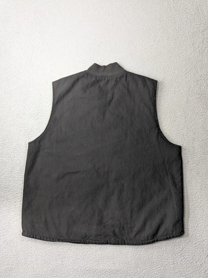 Chaleco Wrangler Ropa de Trabajo Para Hombres XL Negro Edredón Forrado Cremallera Completa Tareas Trabajo Granero Foto 2 de 4