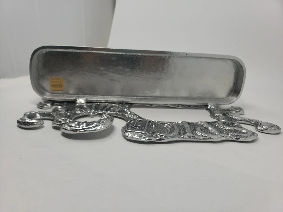 Vintage Don Drumm 15" Prateleira de Especiarias e Ganchos Alumínio Assinado 1976 SR-24 Arte Moderna - Imagem 3 de 4