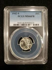 1942-S PCGS Blast White Mercury Dime MS66 FB (SB7:K)
