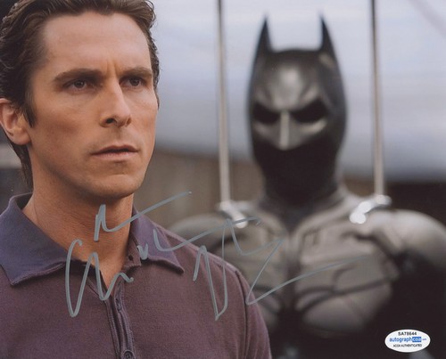 Christian Bale Signed Autographed 8x10 Photo The Dark Knight Bruce Wayne ACOA