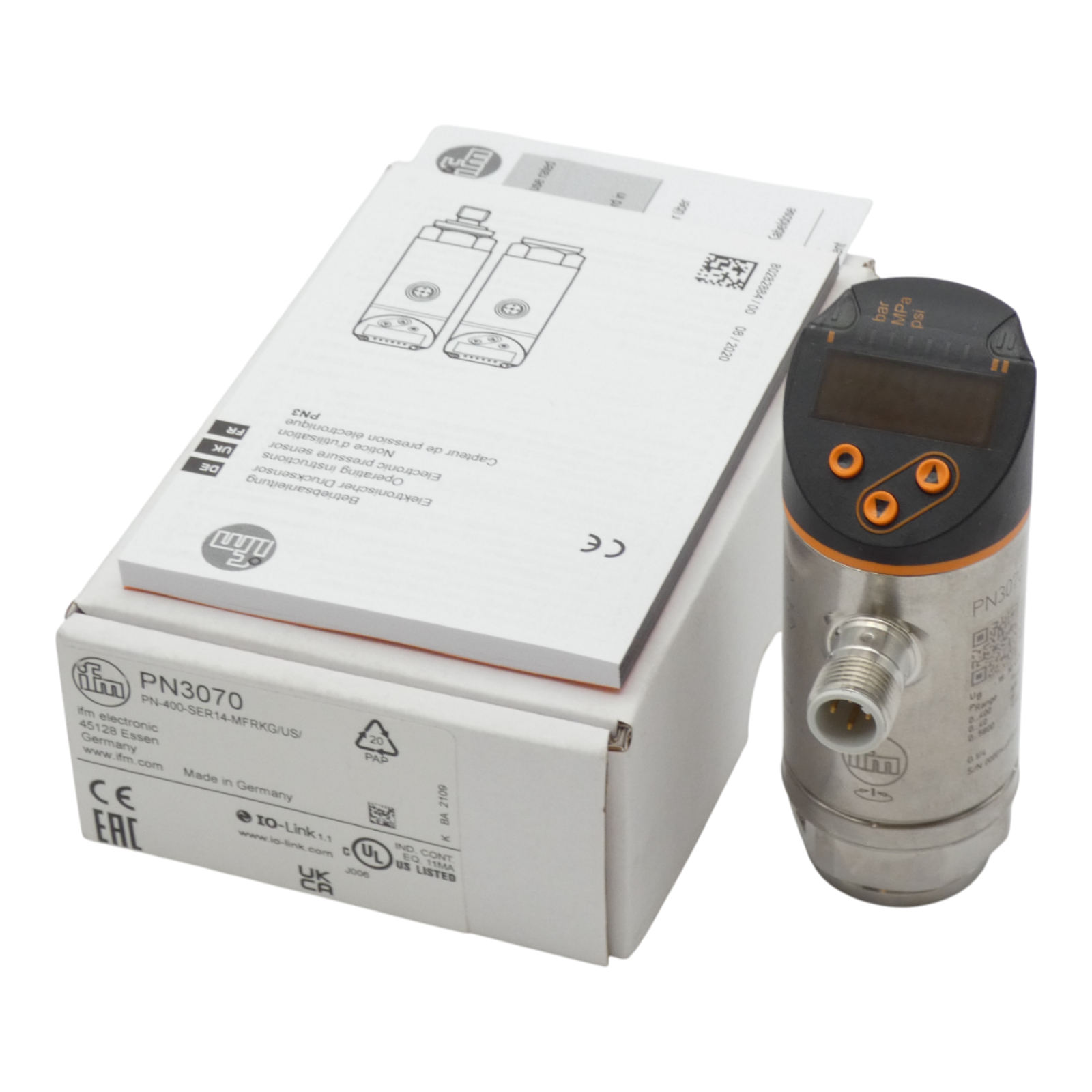 ifm electronic PN3070 Drucksensor mit Display / Pressure sensor -unused/OVP-