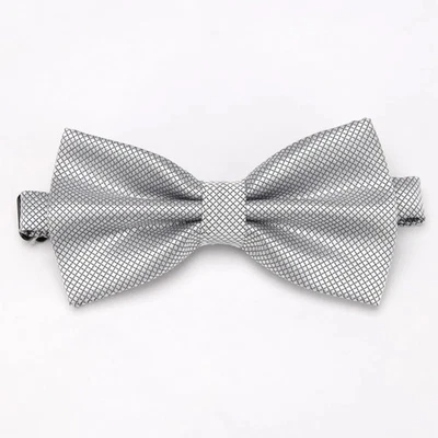 Polyester Solid Bow Tie Men Adjustable Plaid Bow Ties Wedding Party Formal - Image 1 of 4