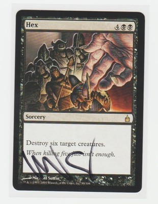 Magic the Gathering ~ Hex ~ M/NM ~ Ravnica ~ Signed by Artist #2
