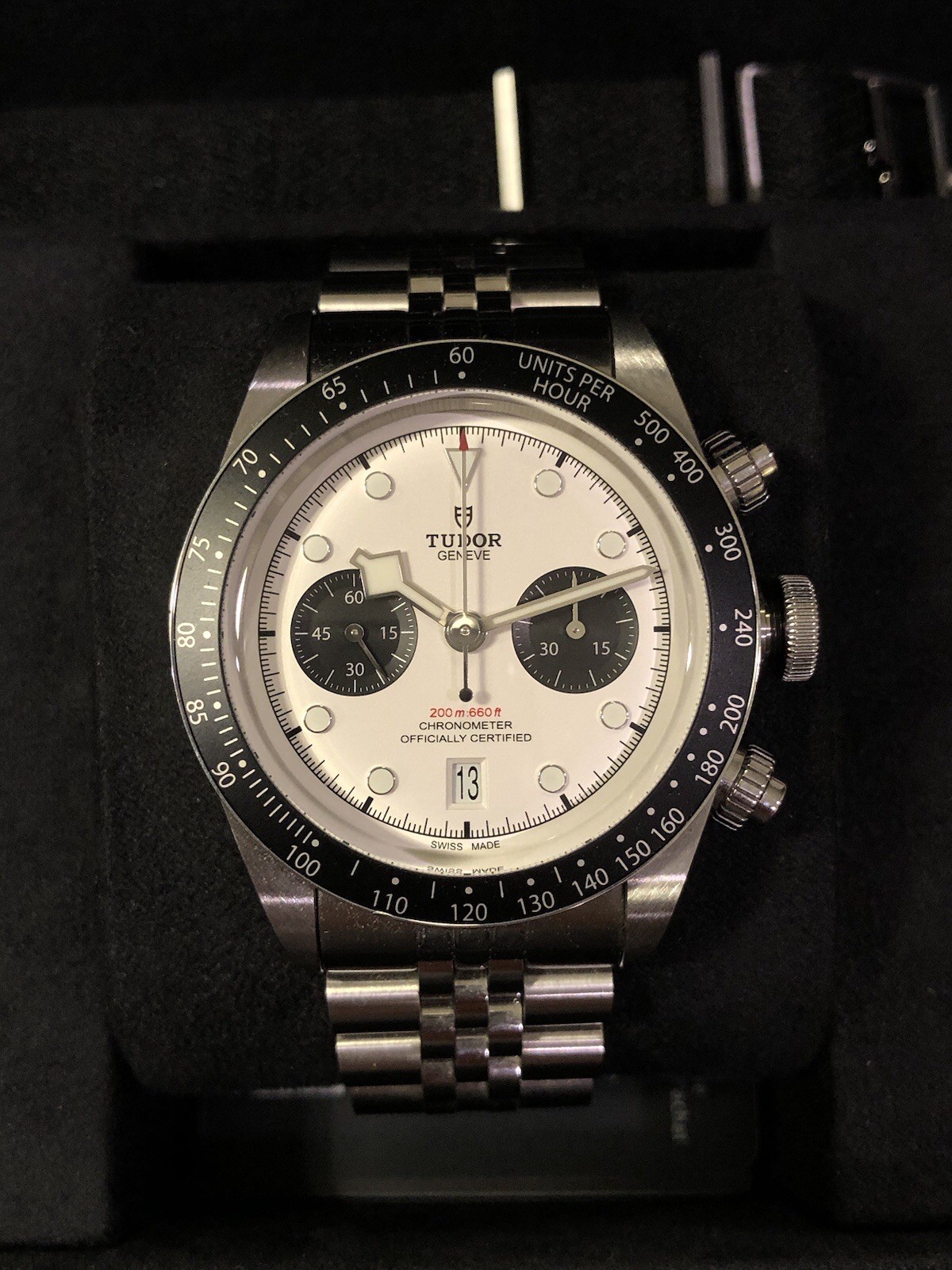 TUDOR Black Bay Chrono 79360N Panda White Dial Stainless Steel Watch