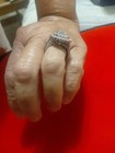 3.5ct earth mined natural diamond 10k White Gold Double Halo ring beautiful  — photo 3