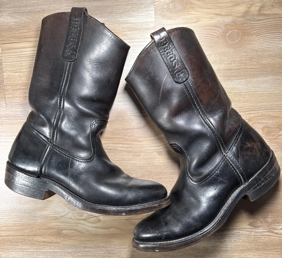 Botas de Trabajo Red Wing Pecos 1155 Cuero Marrón/Negro Motociclista Occidental Asiento de Uñas 7D EE. UU. Foto 2 de 4