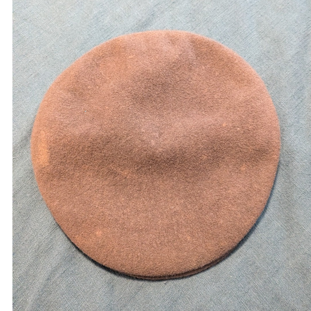 Kangol Men's Brown Solid Flat Cap Hat Size S/M Classic Casual Style