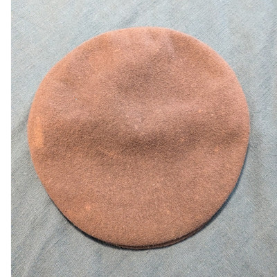 Kangol Men's Brown Solid Flat Cap Hat Size S/M Classic Casual Style