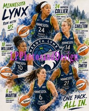 Napheesa Collier Minnesota Lynx Basketball Colorful Watercolor 8x10 Glossy Photo