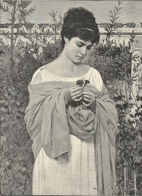 CHLORIS 1885 Raffaello Sorbi - The Gazebo VICTORIAN PRINT