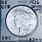 1926 P BU GEM PEACE SILVER DOLLAR UNC MS+++ U.S. MINT RARE COIN 8377