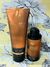 Bath  Body Works Mahogany Teakwood Body Spray  Body Cream 2 pc set 