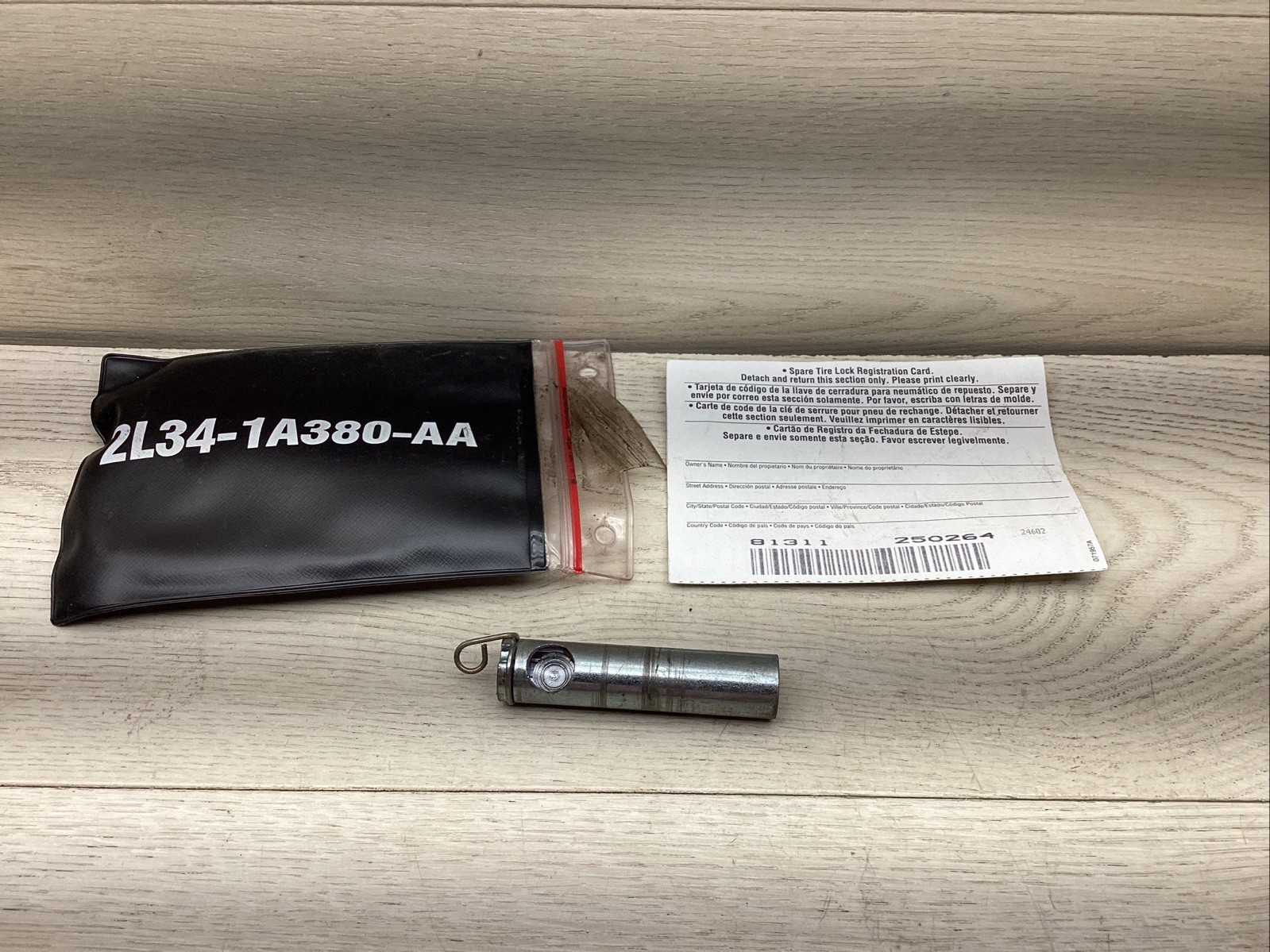 Spare Tire Lock Key FORD F150 F250 F350 Expedition Explorer 2L341A380AA
