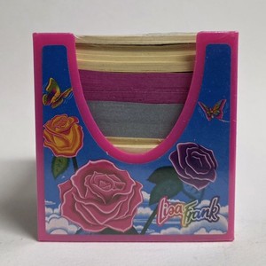 Boîte à Bijoux Lisa Frank Vintage – Organiseur Papeterie + Feuille Autocollants Rose