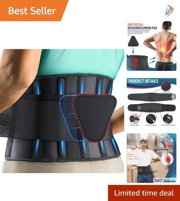 Men's & Women's Back Support Belt for Sciatica and Herniated Discs - Adjustable