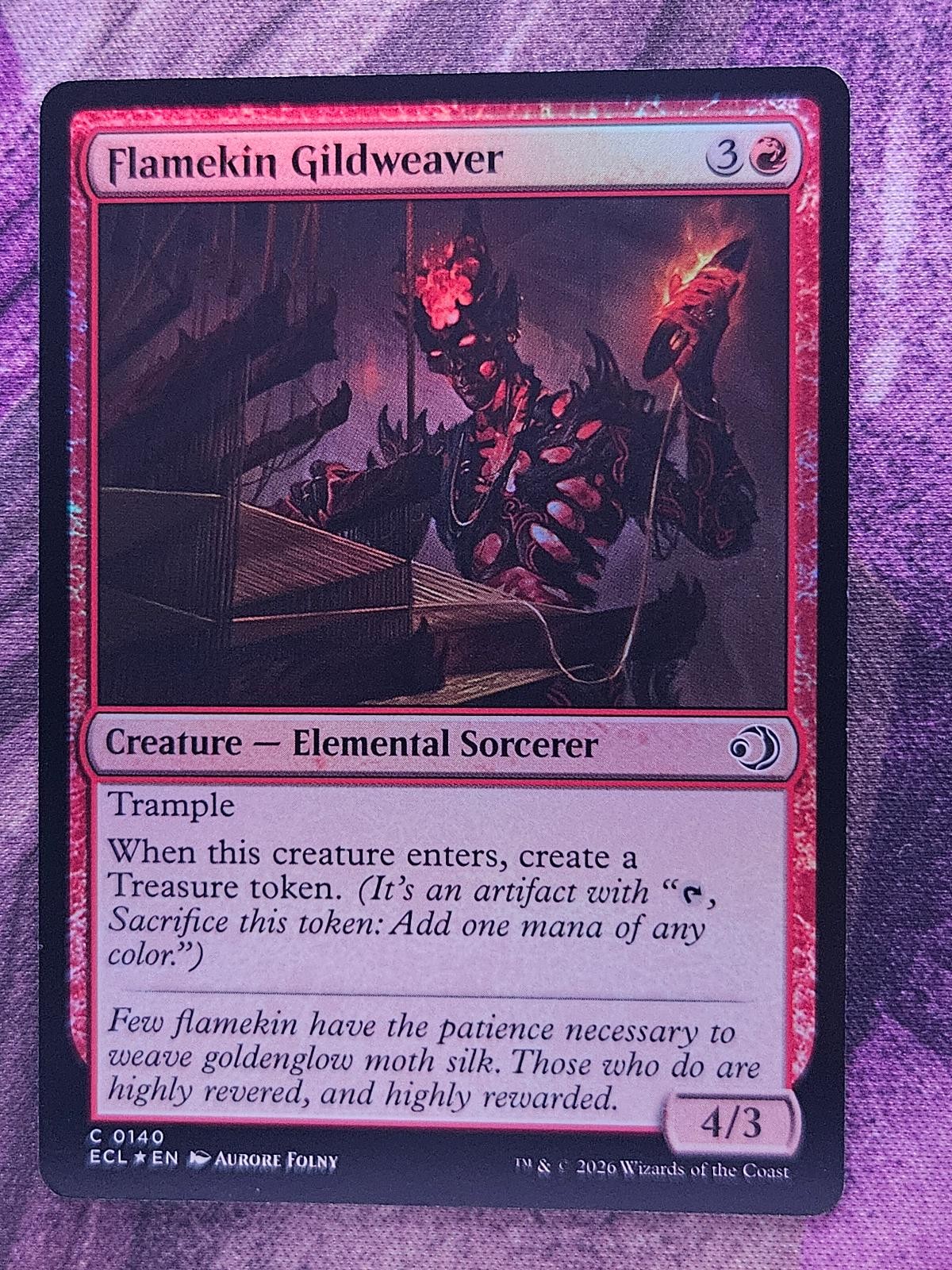 Flamekin Gildweaver 140 Common Lorwyn Eclipsed Magic: The Gathering Foil LP
