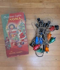 Vintage Antique Noma With MAZDA LAMPS Christmas Lights Original Box Parts 1936