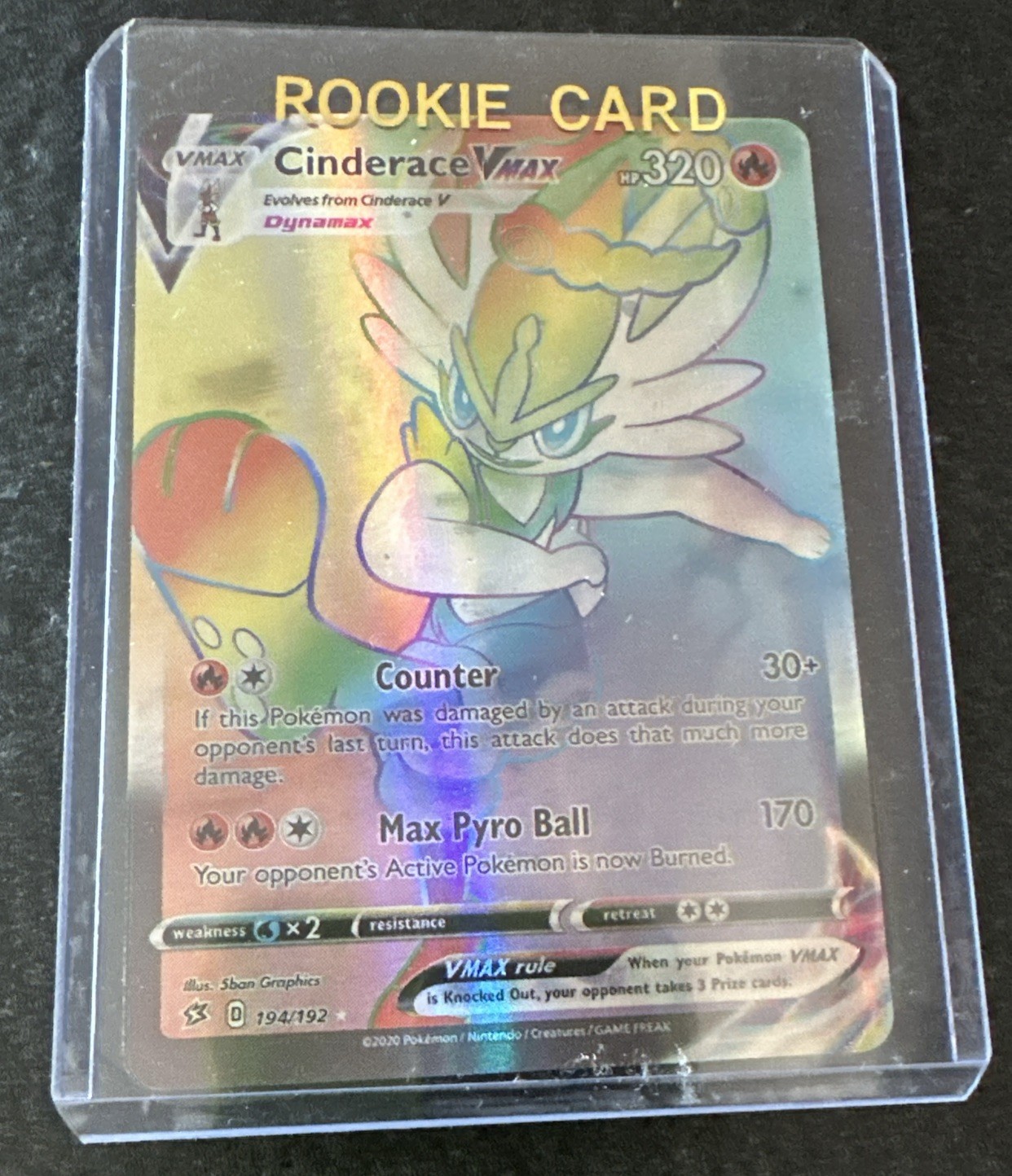 Cinderace VMAX (Secret) 194/192 Swsh02: Rebel Clash Holo