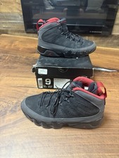 Jordan Air Jordan 9 Retro 2010 Charcoal Men  s Black/Red Sneakers US 9.5