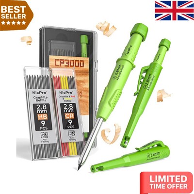 Zimmermann Bleistift Set mit Anspitzer, 19 Minen, Tieflochmarker | Ideal für