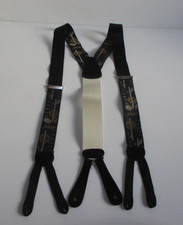 Vintage Trafalgar 2000 Y2K New Years Eve Countdown Silk  Leather Suspenders