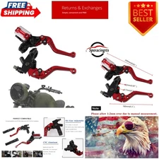 Universal Red Aluminum Brake Clutch Lever Set for Yamaha & Kawasaki Motorcycles