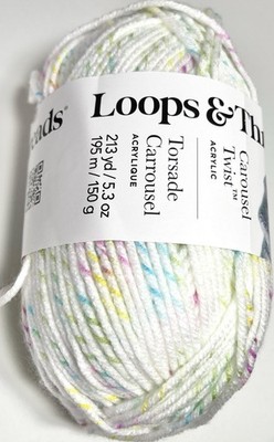 LOOPS & THREADS CAROUSEL TWIST YARN 1Pk. BIRTHDAY CAKE. I COMBINE SHIPPING