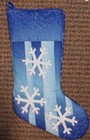 B30 NEW Snowflake Christmas STOCKING  24 INCH  NWT BOY GIRL