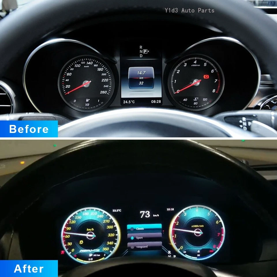 Repuesto de instrumentos de panel de pantalla LCD para Mercedes Benz Clase C W204 2008-14 Foto 2 de 4